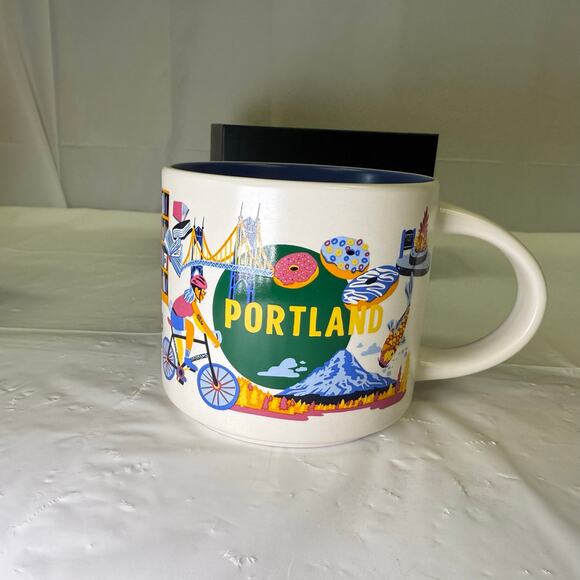 Starbucks Discovery Series Portland Mug 14oz Blue Interior Limited City Edition - Picture 5 of 8